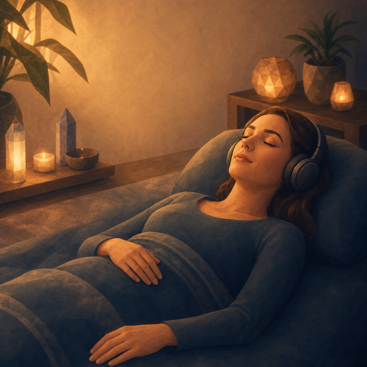 A guest resting during an immersive Denver Zen Den sensory session