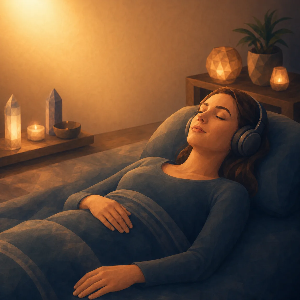 A guest resting during an immersive sensory session at Denver Zen Den