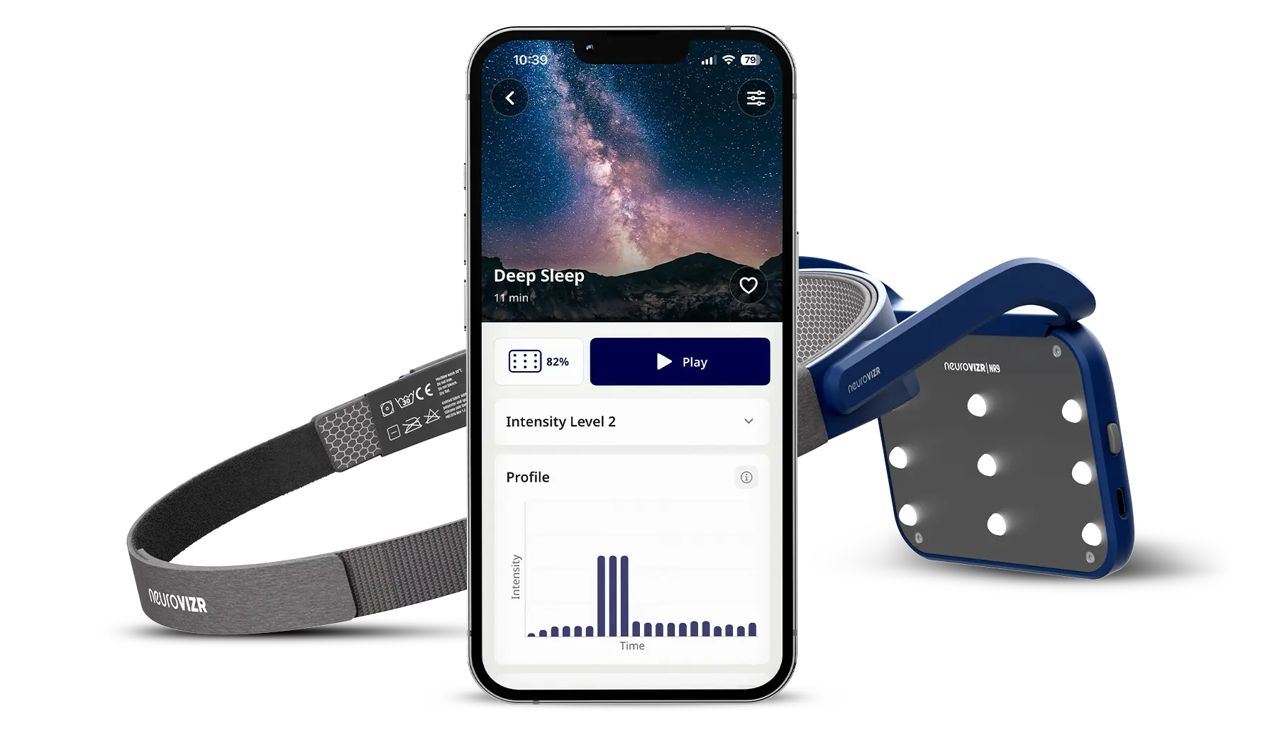 NeuroVIZR headset with companion app